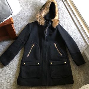 - J Crew Italian wool chateau parka
